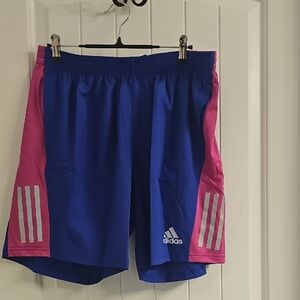 Adidas Blue and Pink Athletic Shorts